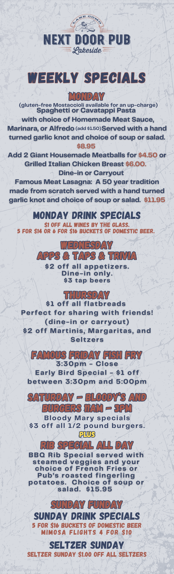 Weekly Specials