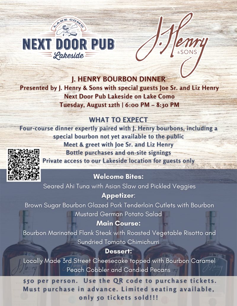 J. Henry Bourbon Dinner